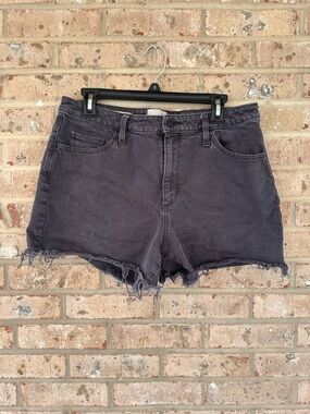 Universal thread black jean shorts frayed hem